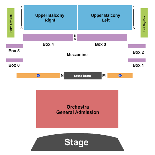 Avalon Theatre - MD Seating Chart: Endstage GA