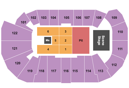 Avenir Centre Seating Chart: City and Colour
