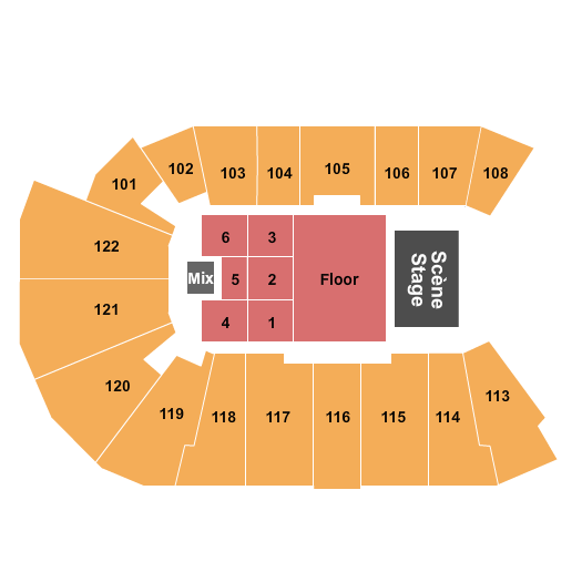 Avenir Centre Seating Chart: Endstage GA Floor 2