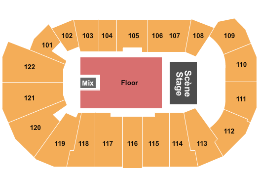 Avenir Centre Seating Chart: Endstage GA Floor 3