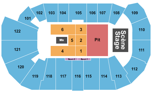 Avenir Centre Seating Chart: Endstage Pit 2