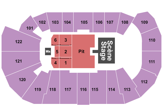 Avenir Centre Seating Chart: Endstage Pit