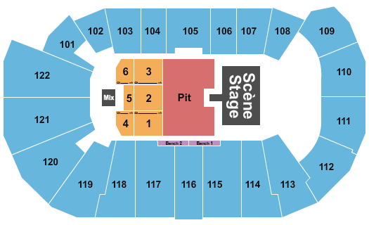 Avenir Centre Seating Chart: Endstage Pit