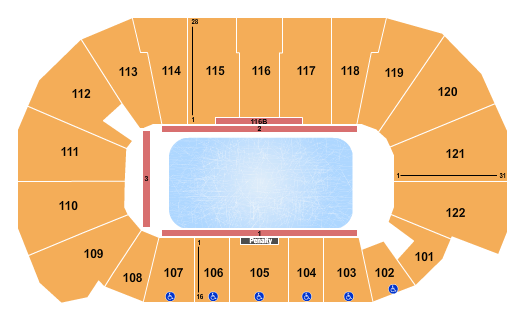 Avenir Centre Seating Chart: Ice Rink