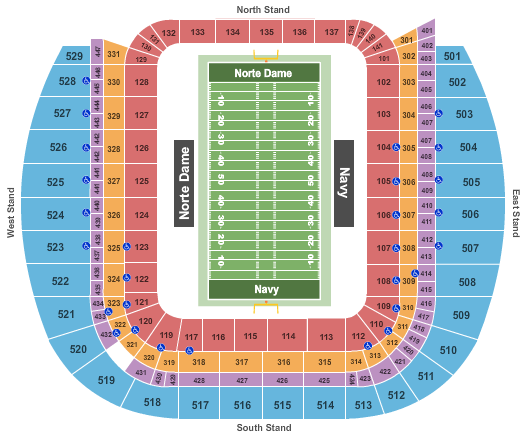 Aviva Stadium Seating Chart: College Football Classic