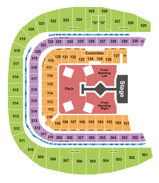 Aviva Stadium Seating Chart: Taylor Swift