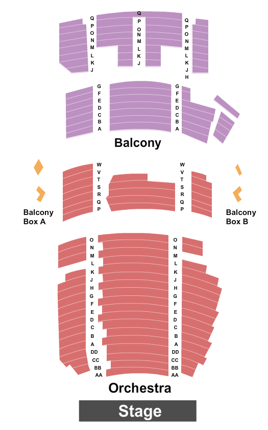 Avon Theatre Seating Chart: Endstage