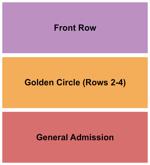 Avondale Music Hall Seating Chart: Front/GC/GA