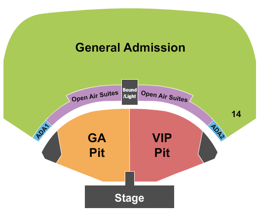 Azura Amphitheater Seating Chart: Endstage Pit VIP/GA