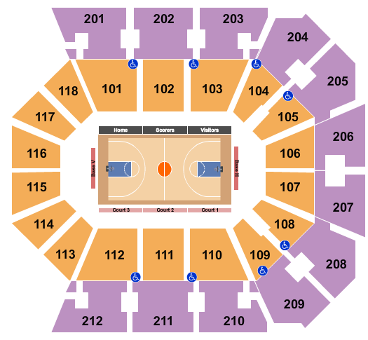 Truist Arena Seating Chart: Basketball Rsvd