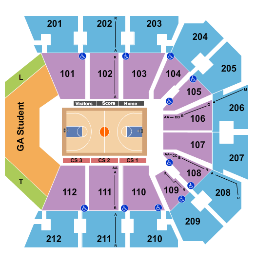 Truist Arena Seating Chart: Basketball