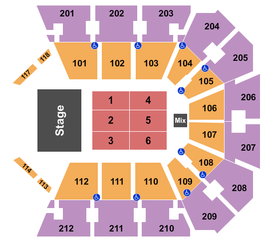 Truist Arena Seating Chart: Endstage 2
