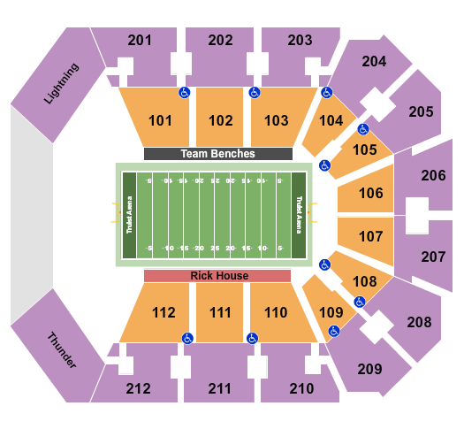 Truist Arena Seating Chart: Football