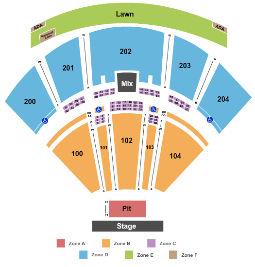 BB&T Pavilion Map