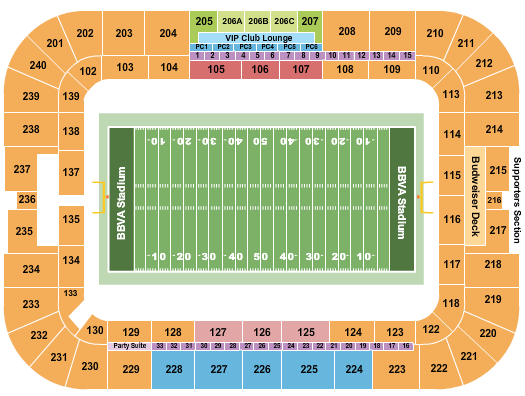 Shell Energy Stadium Seating Chart: Football 2020