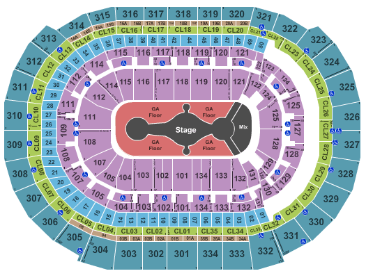 Staples Center Concert Seating Chart Seat Numbers