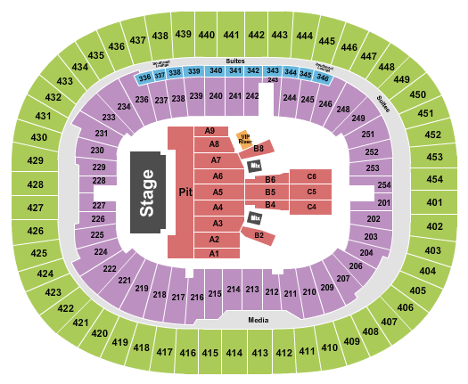 BC Place Stadium Seating Chart: Endstage GA Pit