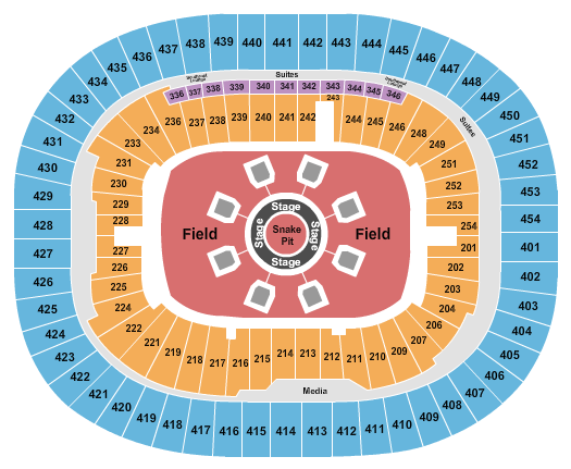 BC Place Stadium Seating Chart: Metallica
