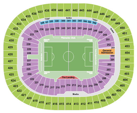 BC Place Stadium Seating Chart: Soccer with GA