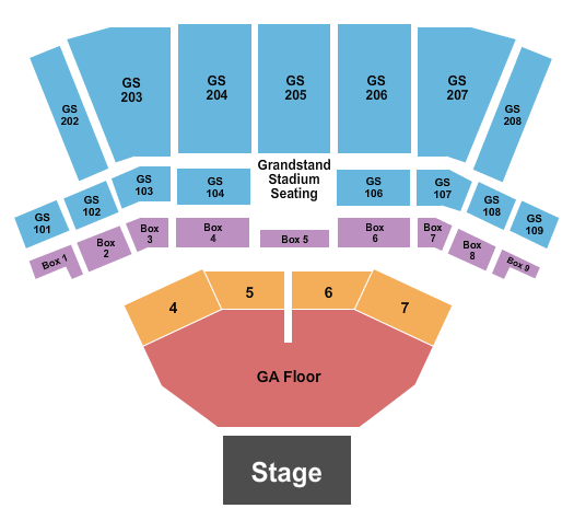 BECU Live at Northern Quest Resort & Casino Seating Chart: Endstage Front GA Floor