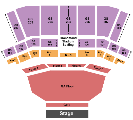 BECU Live at Northern Quest Resort & Casino Seating Chart: Endstage GA/Gold/Floor