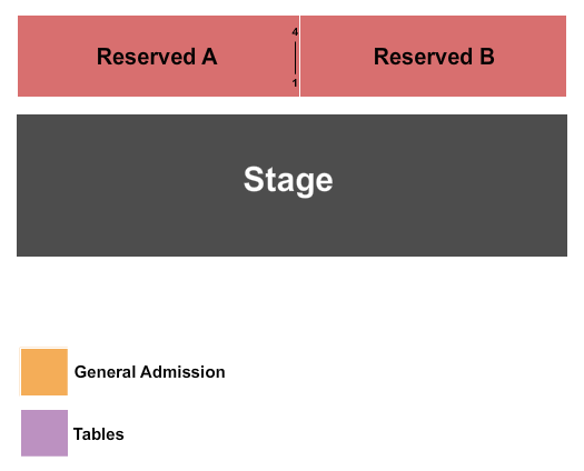 BMI Event Center Seating Chart: Reserved/GA/Table