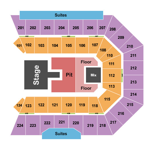 BMO Center - Rockford Seating Chart: Endstage Pit w/ Catw