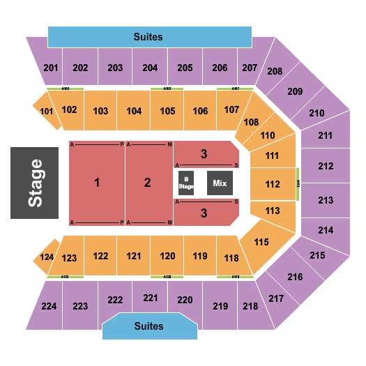 BMO Center - Rockford Seating Chart: Sugarland 1