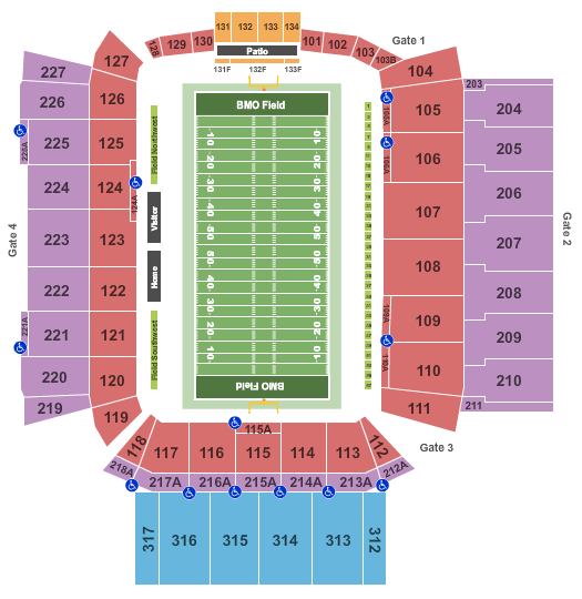 BMO Field Map