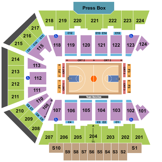 BMO Harris Bank Center Seating Chart: Basketball - Globetrotters