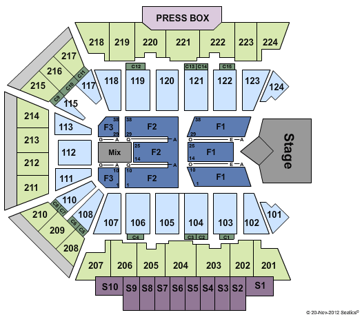 BMO Harris Bank Center Seating Chart