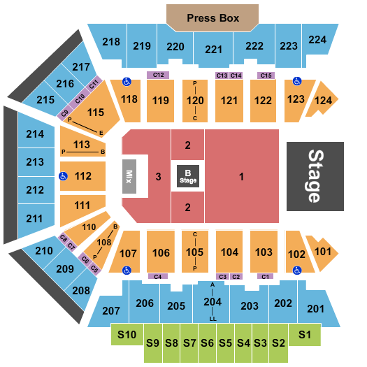 BMO Harris Bank Center Seating Chart: Casting Crowns