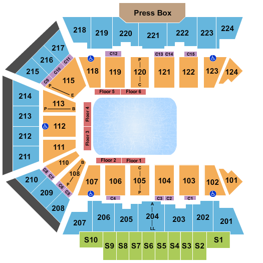 BMO Harris Bank Center Seating Chart: Crystal