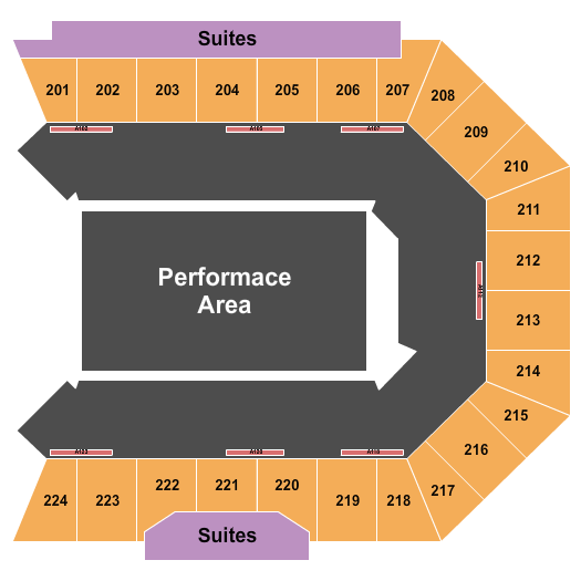 BMO Harris Bank Center Seating Chart: Open Floor 2