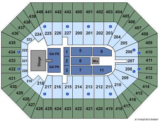 BMO Harris Bradley Center Seating Chart