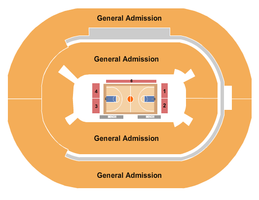 BOK Center Seating Chart: Basketball GA