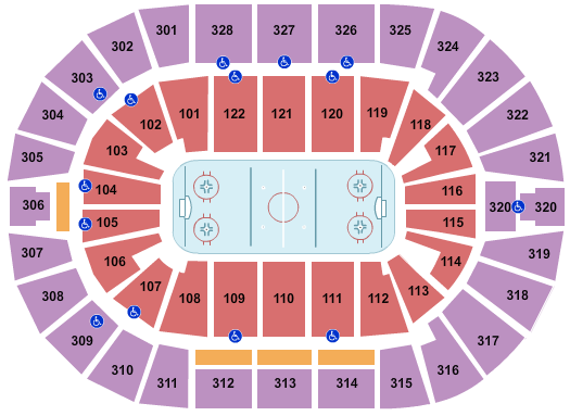 BOK Center Seating Chart: Hockey