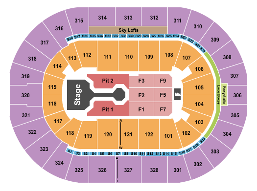 BOK Center Seating Chart: Josiah Queen