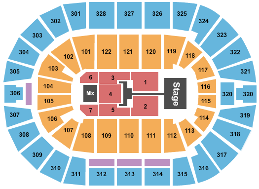 BOK Center Seating Chart: TobyMac