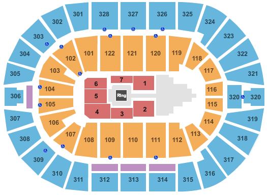 BOK Center Seating Chart: WWE 2