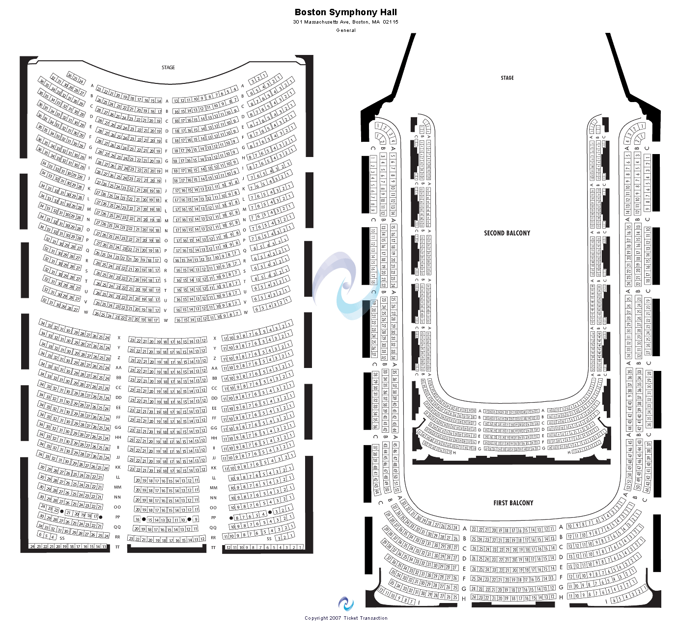 Boston Symphony Hall Seating Chart: Other