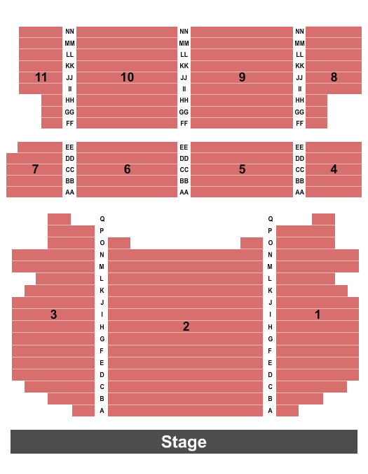 Babcock Theatre - Billings Seating Chart: Endstage 2