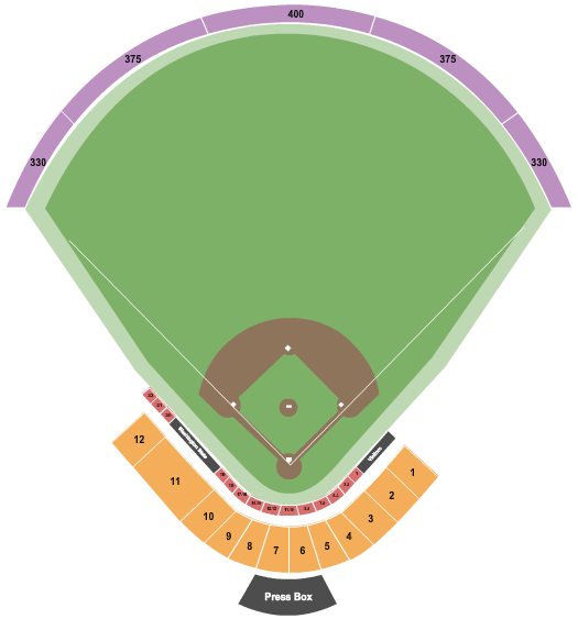 Bailey-Brayton Field Seating Chart: Baseball