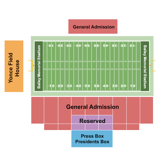 Bailey Memorial Stadium Map