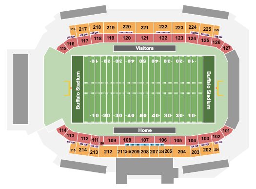 Bain-Schaeffer Buffalo Stadium Seating Chart: Football