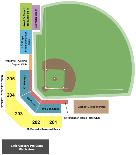 Baker Field at Bill Taunton Stadium Seating Chart: Baseball