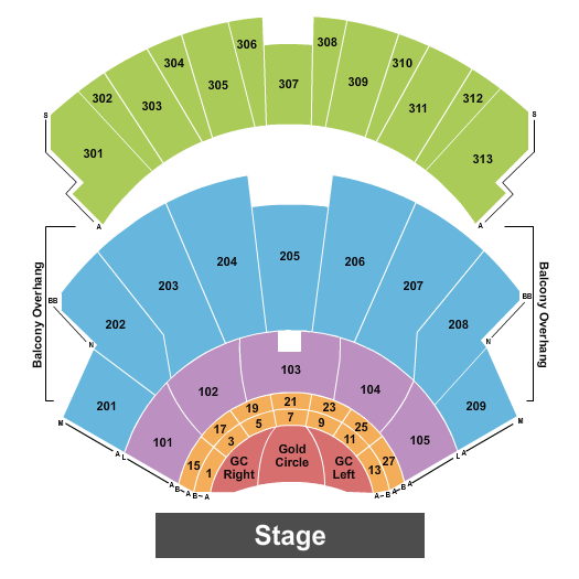 Bakkt Theater At Planet Hollywood Seating Chart: Endstage Gold Circle 2