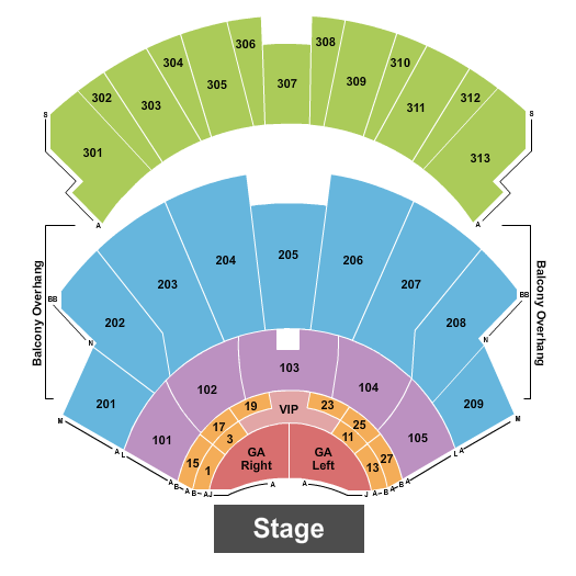 Bakkt Theater At Planet Hollywood Seating Chart: Endstage Split Pit w/ VIP