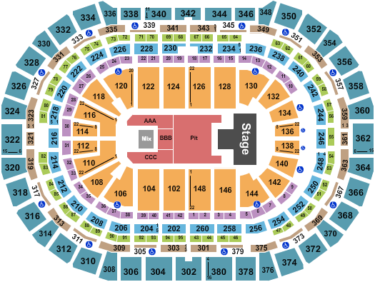 Ball Arena Seating Chart: Avenged Sevenfold