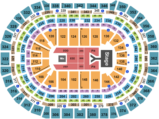 Ball Arena Seating Chart: Dan and Shay